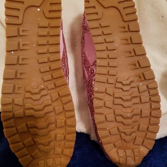 Pink Glittered Sneakers Sz 41 - Picture 4 of 6